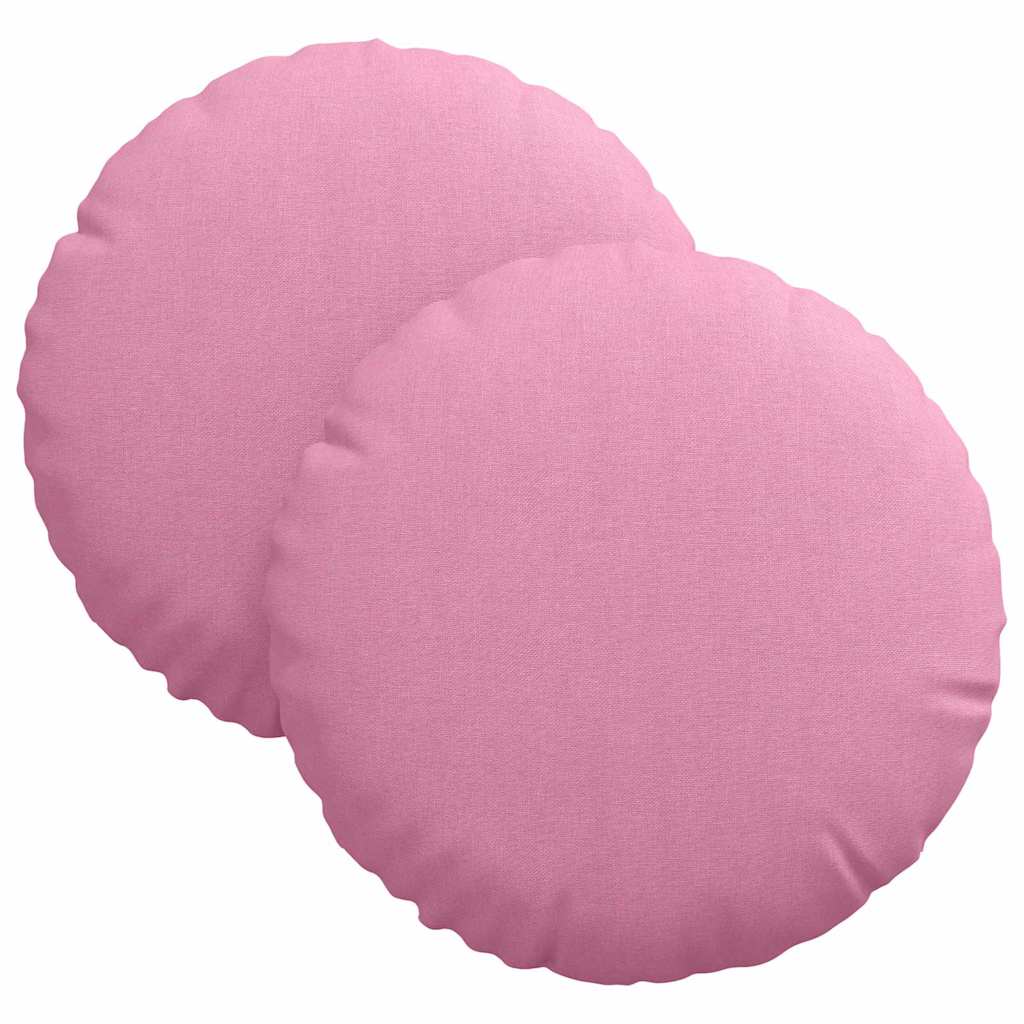 Jastučići za sjedenje 2 pcs Ružičasta Ø30 x 13 cm tkanina