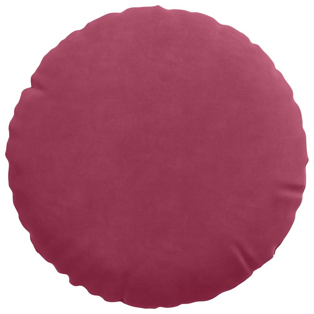 Jastučići za sjedenje 2 pcs Vinska crvena Ø30 x 13 cm Baršun