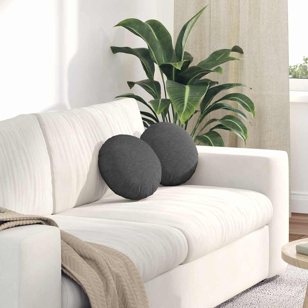 Jastučići za sjedenje 2 pcs Tamno siva Ø30 x 13 cm