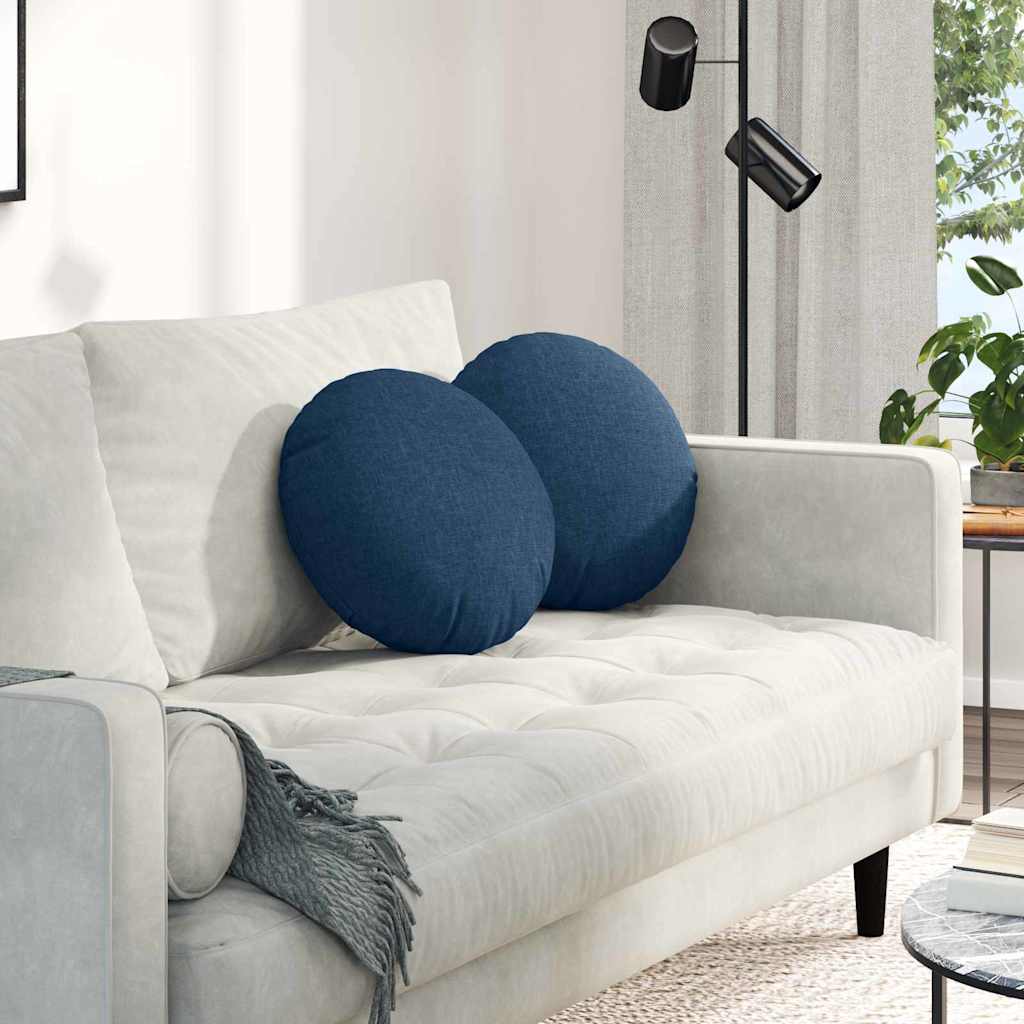 Jastučići za sjedenje 2 pcs Plava Ø40 x 13 cm tkanina