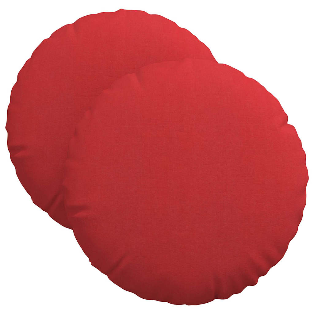 Jastučići za sjedenje 2 pcs Crvena Ø40 x 13 cm tkanina