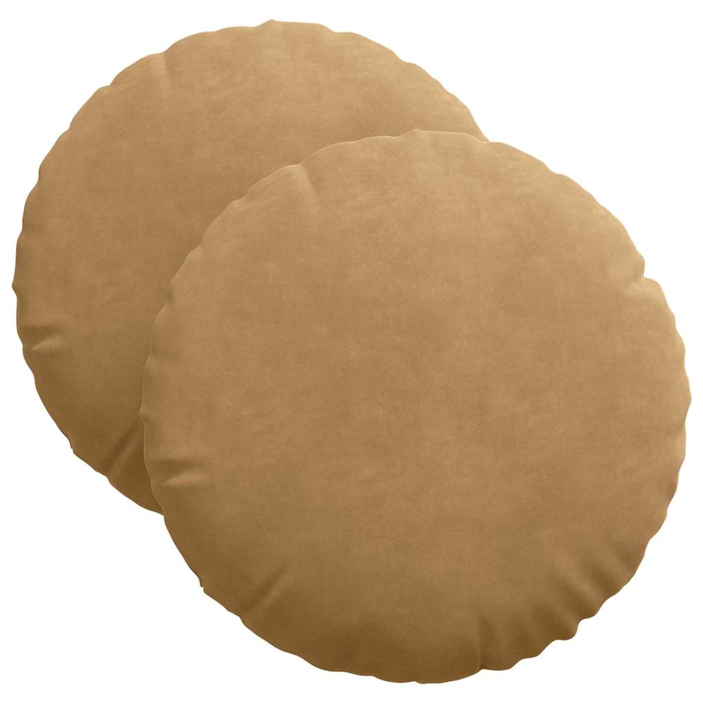 Jastučići za sjedenje 2 pcs Smeđa Ø 40 x 13 cm Baršun