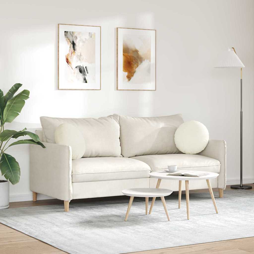 Jastučići za sjedenje 2 pcs Krema Ø 40 x 13 cm Baršun