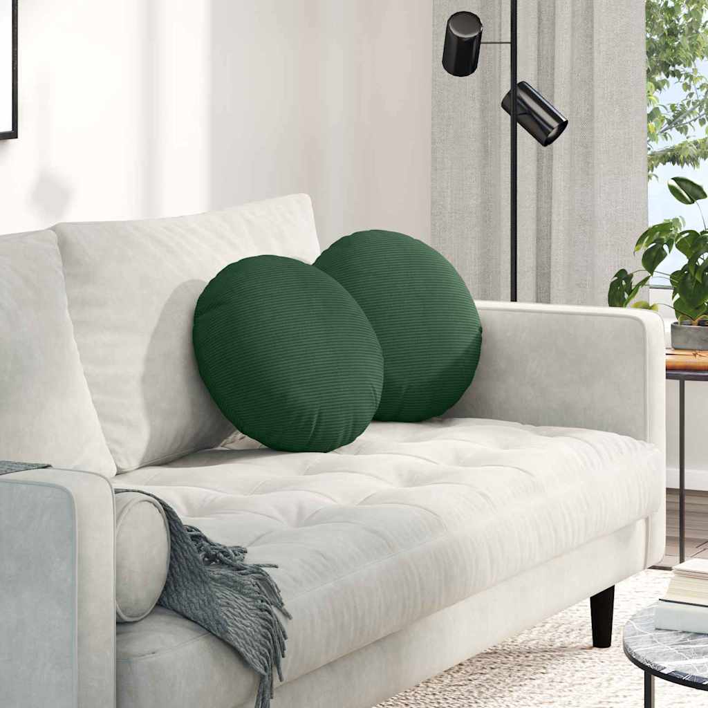 Jastučići za sjedenje 2 pcs Tamnozelena Ø 40 cm Kordura tekstil