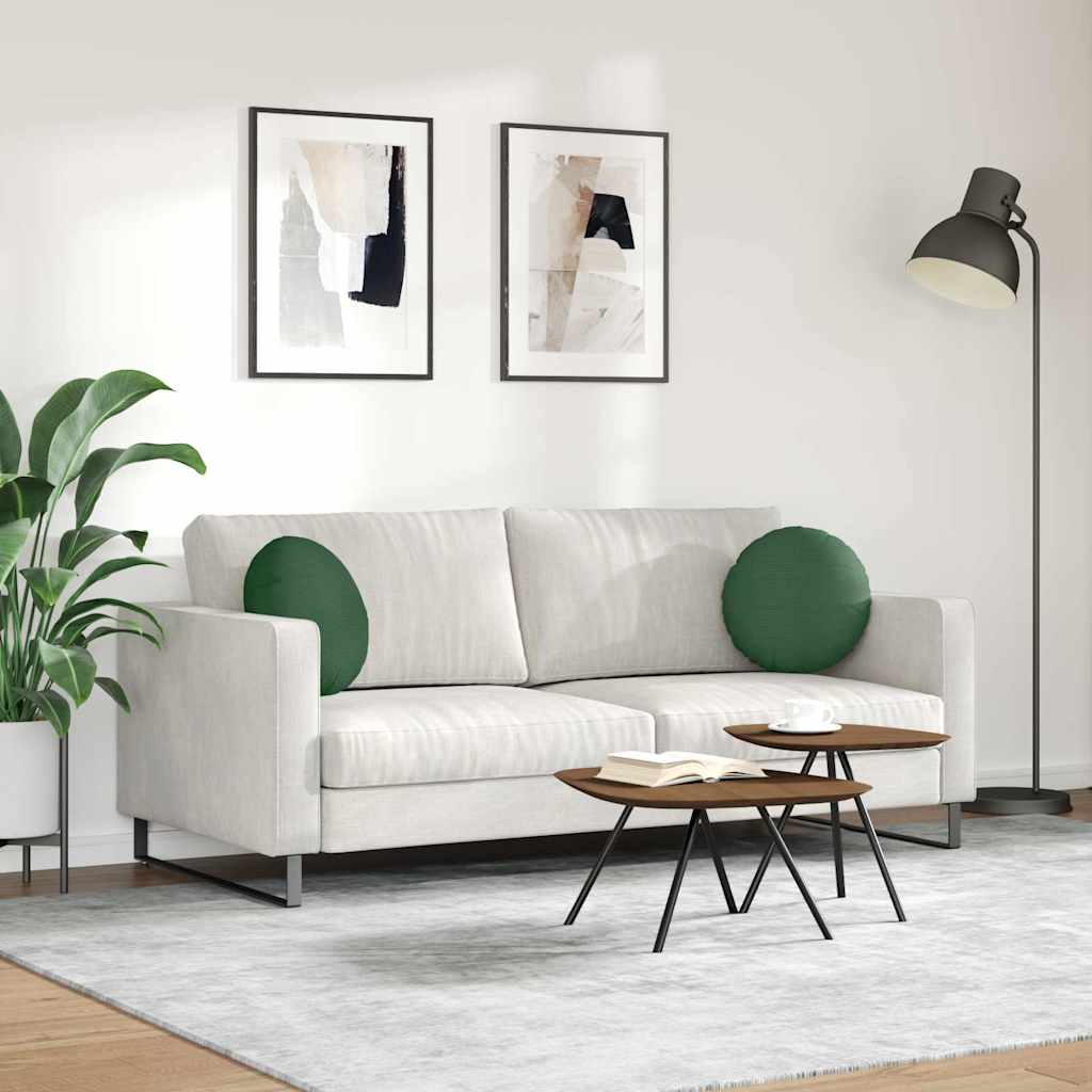 Jastučići za sjedenje 2 pcs Tamnozelena Ø 40 cm Kordura tekstil