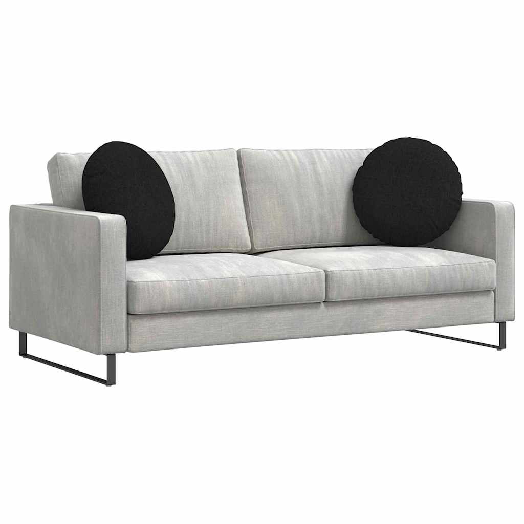Jastučići za sjedenje 2 pcs Crna Ø50 x 19 cm tkanina