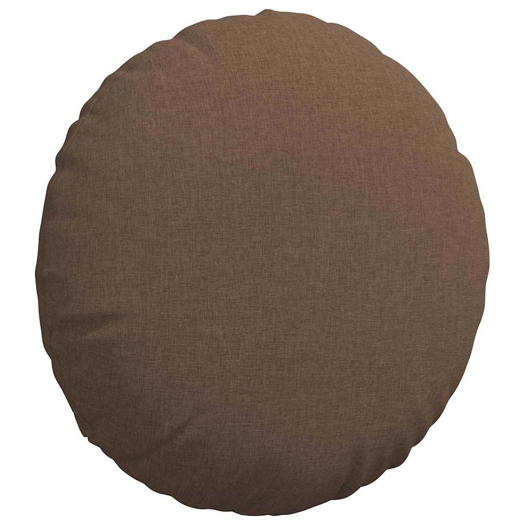 Jastučići za sjedenje 2 pcs Smeđa Ø50 x 19 cm tkanina