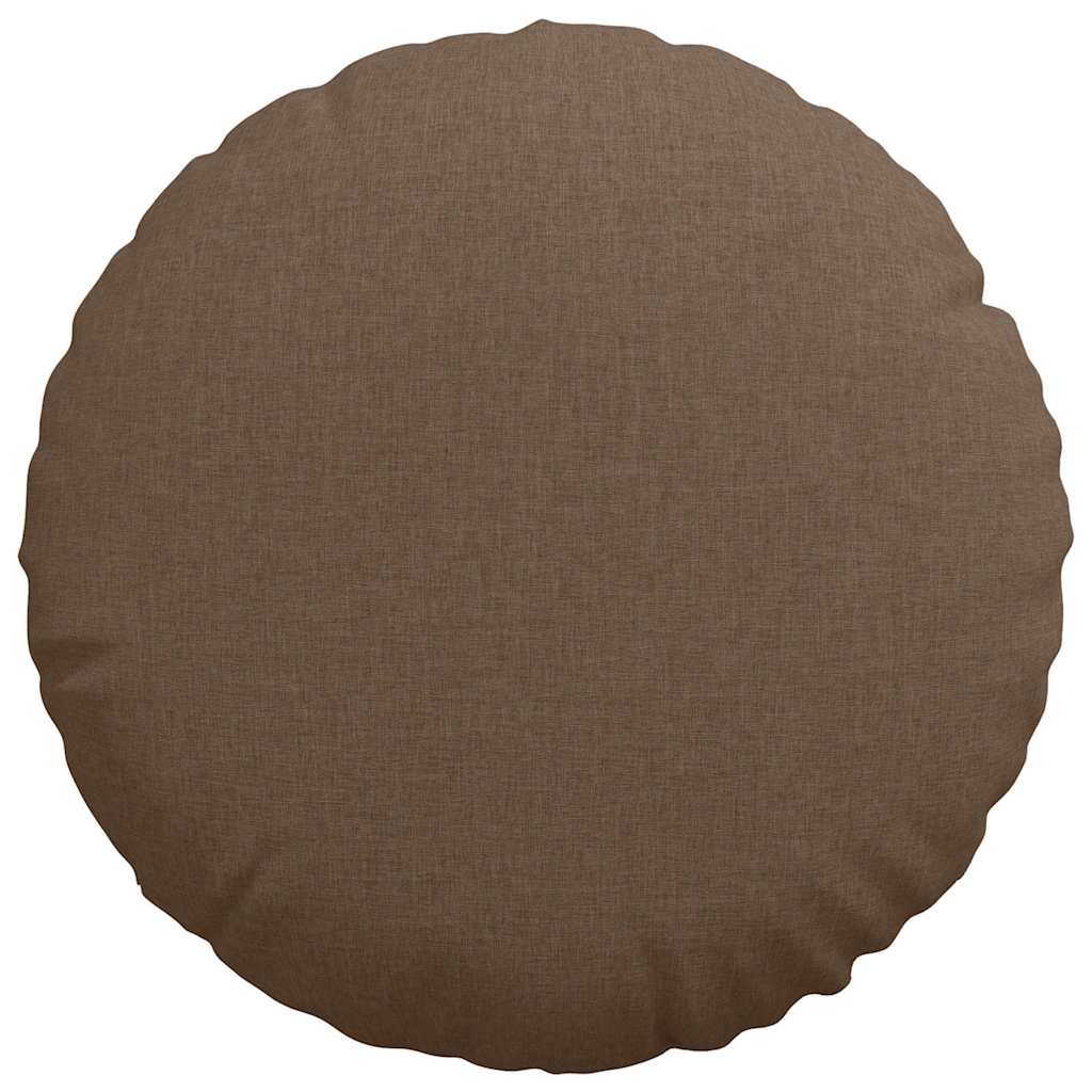 Jastučići za sjedenje 2 pcs Smeđa Ø50 x 19 cm tkanina