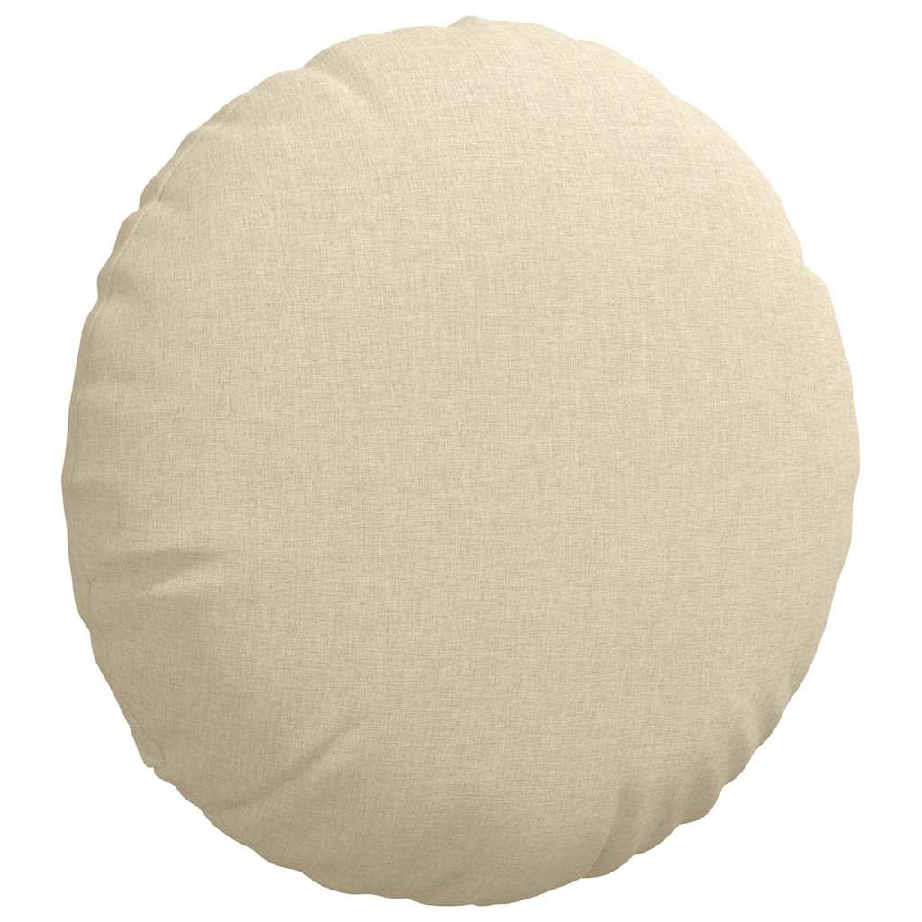 Jastučići za sjedenje 2 pcs Krema Ø50 x 19 cm tkanina