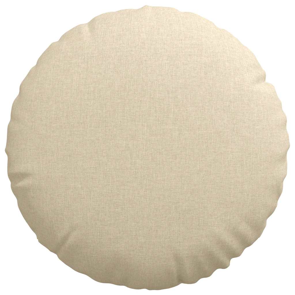 Jastučići za sjedenje 2 pcs Krema Ø50 x 19 cm tkanina