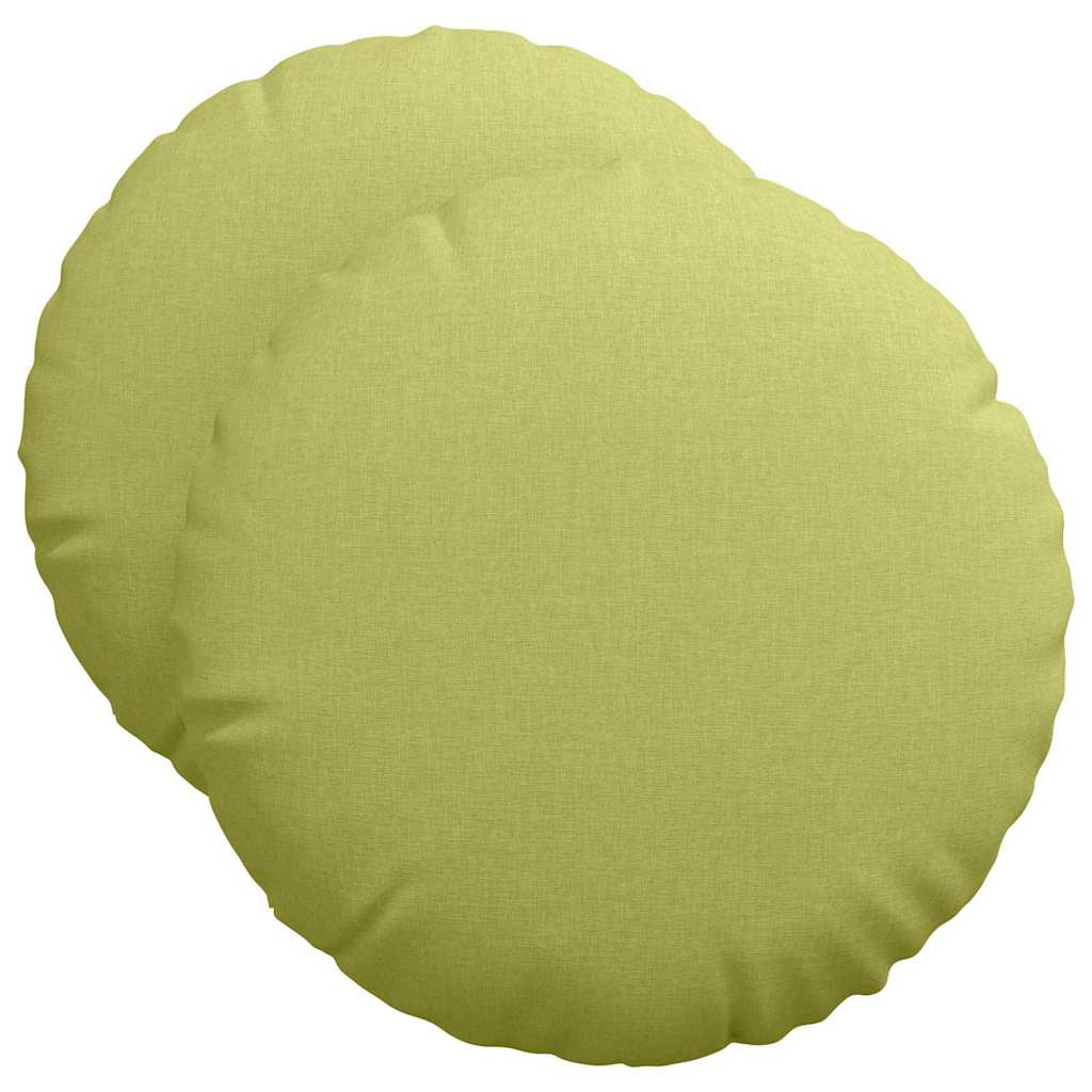 Jastučići za sjedenje 2 pcs Svijetlo zelena Ø50 x 19 cm tkanina