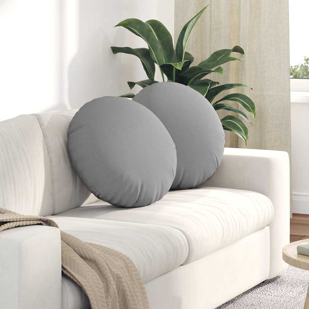 Jastučići za sjedenje 2 pcs Oblačnosiva Ø50 x 19 cm tkanina