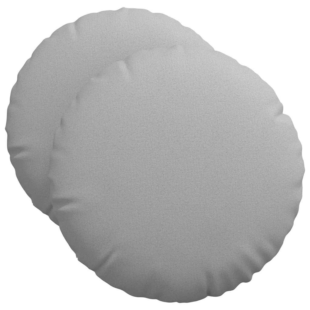 Jastučići za sjedenje 2 pcs Oblačnosiva Ø50 x 19 cm tkanina