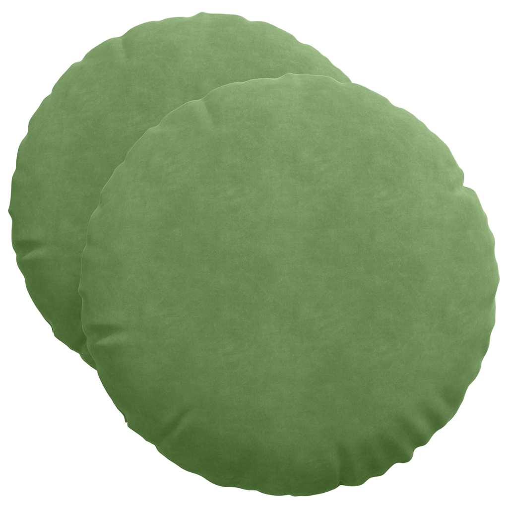 Jastučići za sjedenje 2 pcs Svijetlo zelena Ø50 x 19 cm Baršun