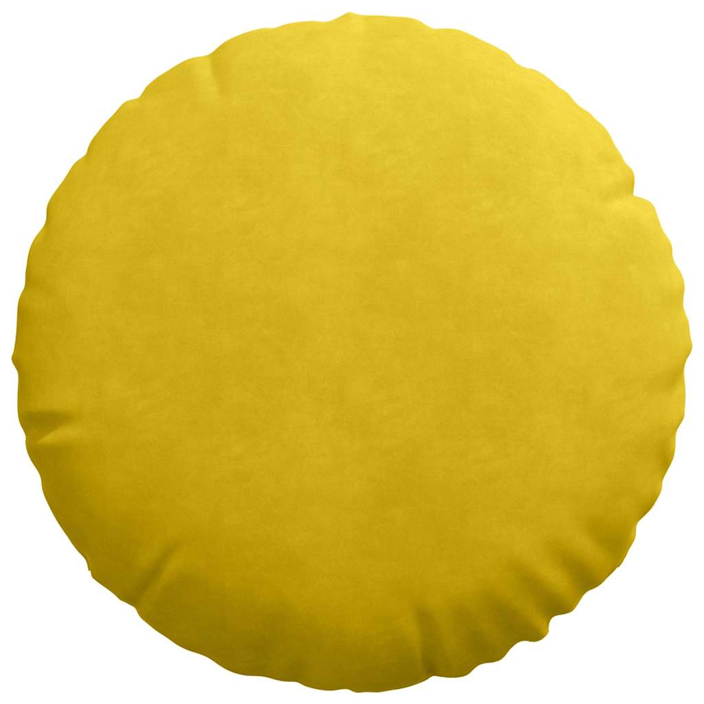 Jastučići za sjedenje 2 pcs Žuta Ø50 x 19 cm Baršun