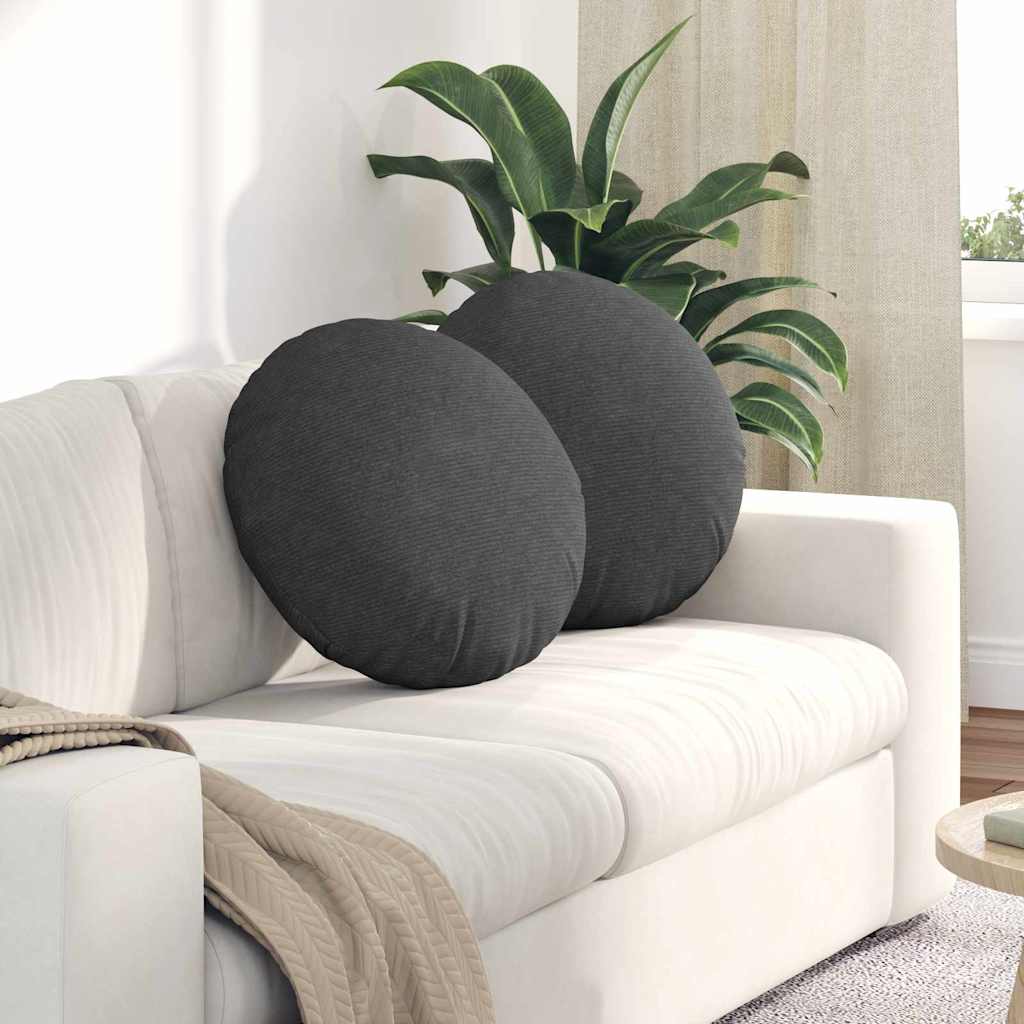 Jastučići za sjedenje 2 pcs Tamno siva Ø50 x 19 cm