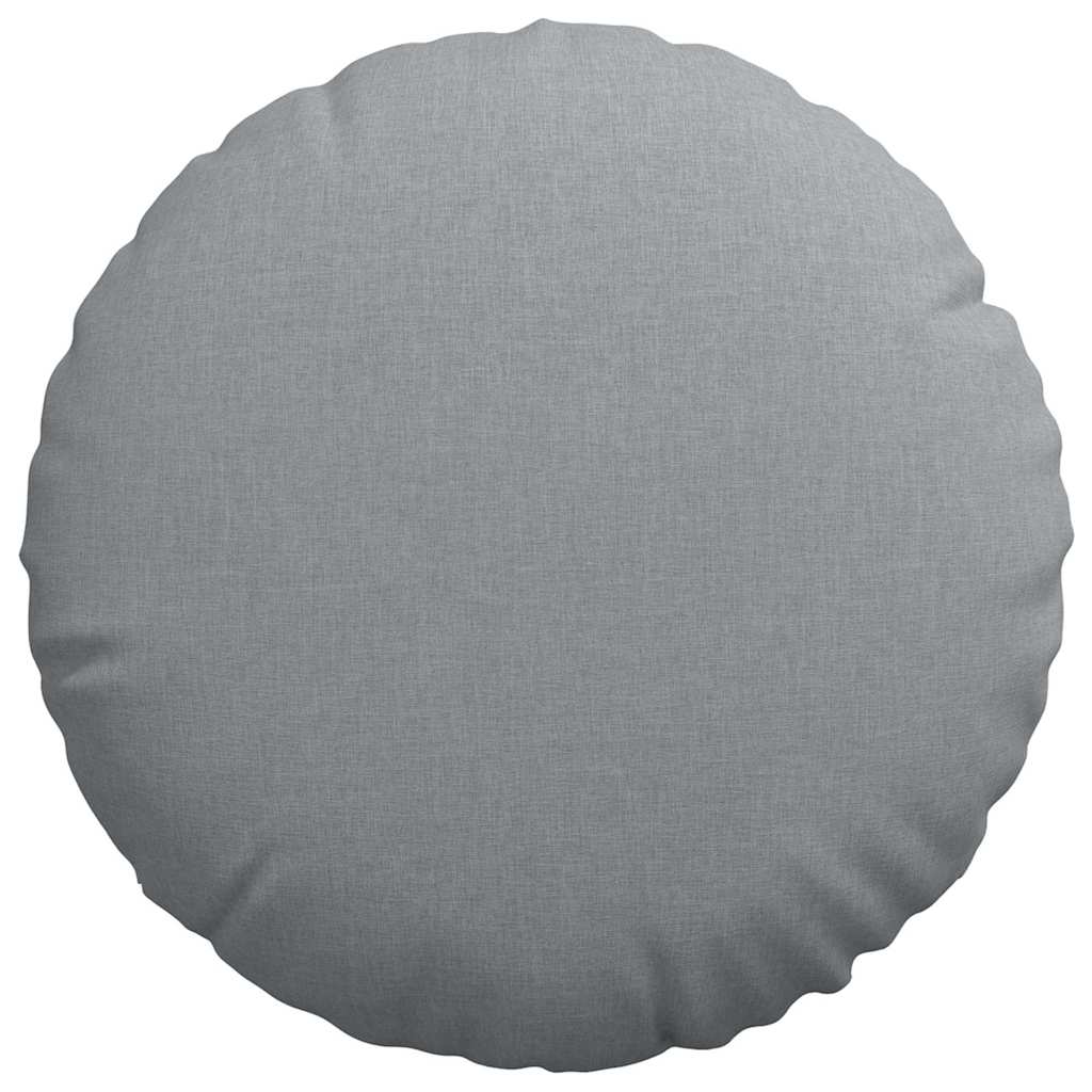 Jastučići za sjedenje 2 pcs Svijetlo siva Ø60 x 21 cm tkanina