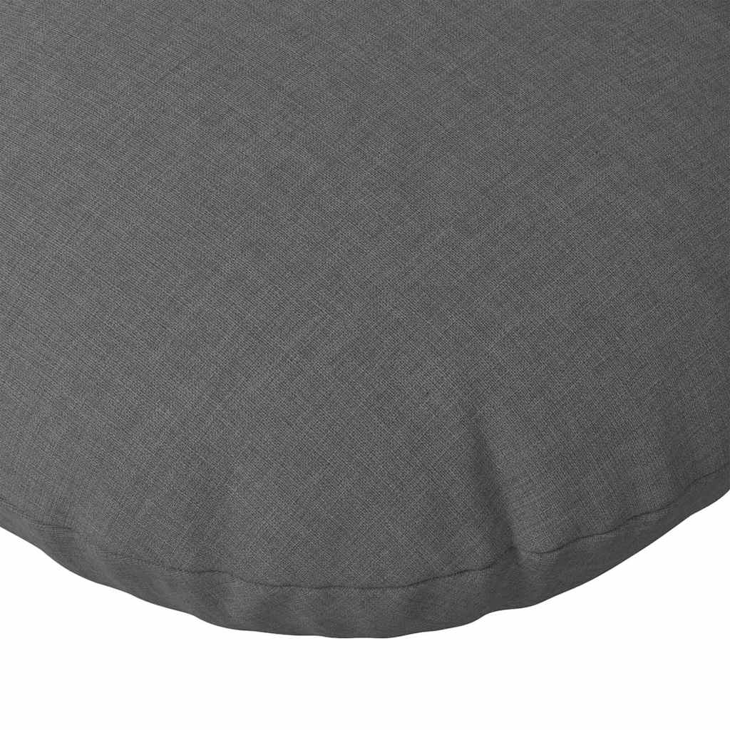 Jastučići za sjedenje 2 pcs Tamno siva Ø60 x 21 cm tkanina