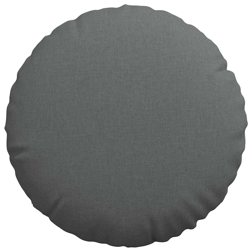 Jastučići za sjedenje 2 pcs Tamno siva Ø60 x 21 cm tkanina