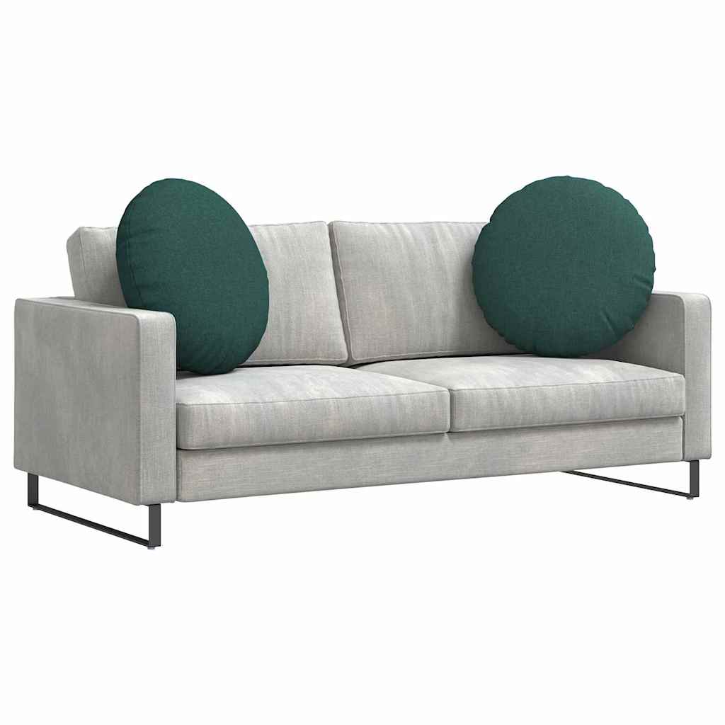 Jastučići za sjedenje 2 pcs Tamnozelena Ø60 x 21 cm tkanina