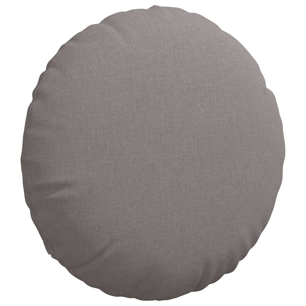 Jastučići za sjedenje 2 pcs Sivo-smeđa Ø60 x 21 cm tkanina