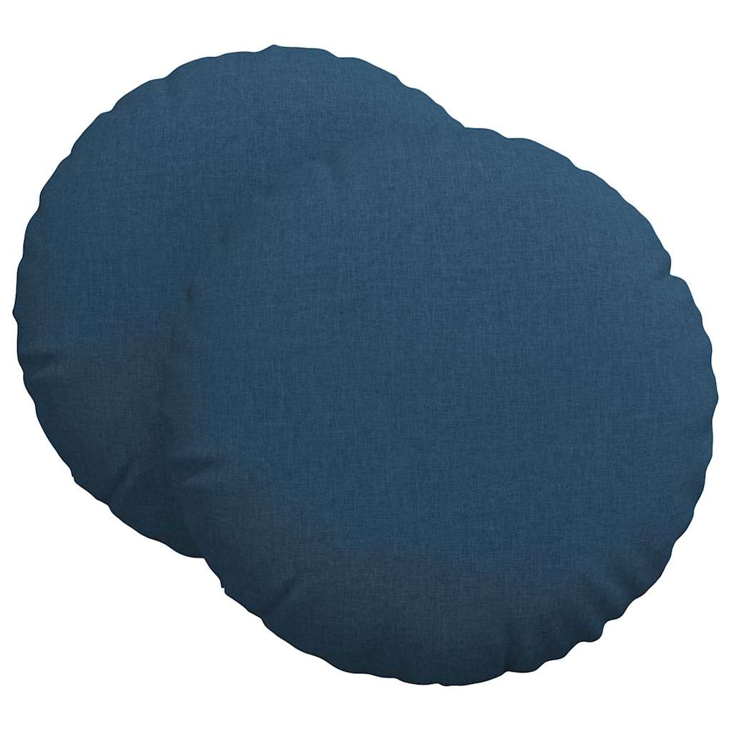 Jastučići za sjedenje 2 pcs Plava Ø60 x 21 cm tkanina