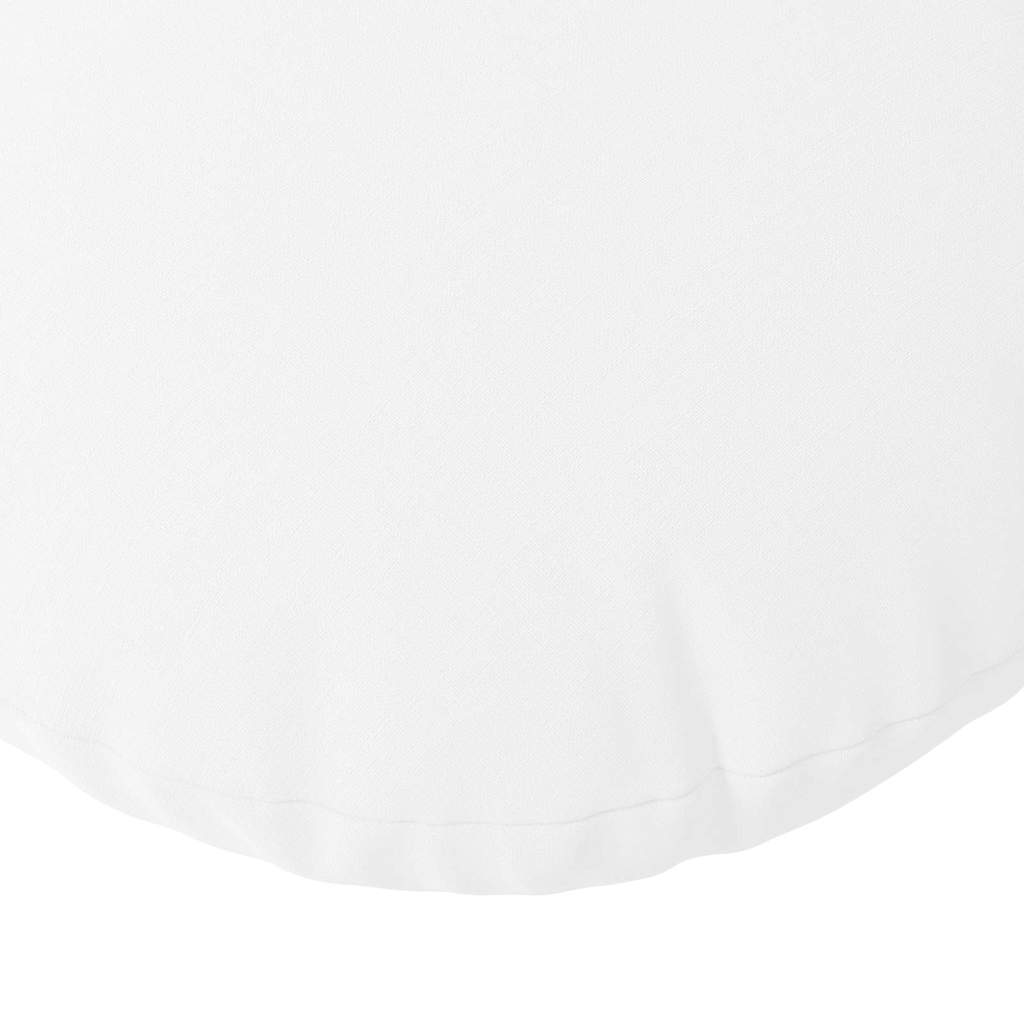 Jastučići za sjedenje 2 pcs Bijelo Ø60 x 21 cm tkanina