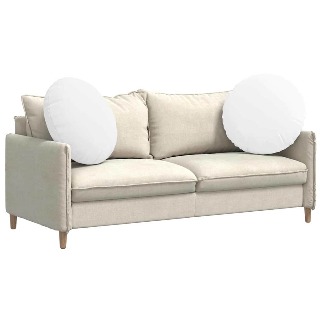 Jastučići za sjedenje 2 pcs Bijelo Ø60 x 21 cm tkanina