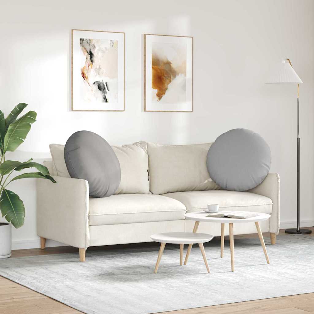 Jastučići za sjedenje 2 pcs Oblačnosiva Ø60 x 21 cm tkanina