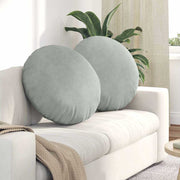 Jastučići za sjedenje 2 pcs Svijetlo siva Ø60 x 21 cm Baršun