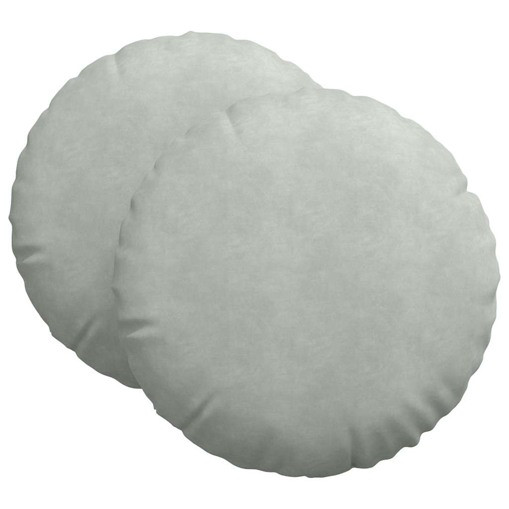 Jastučići za sjedenje 2 pcs Svijetlo siva Ø60 x 21 cm Baršun