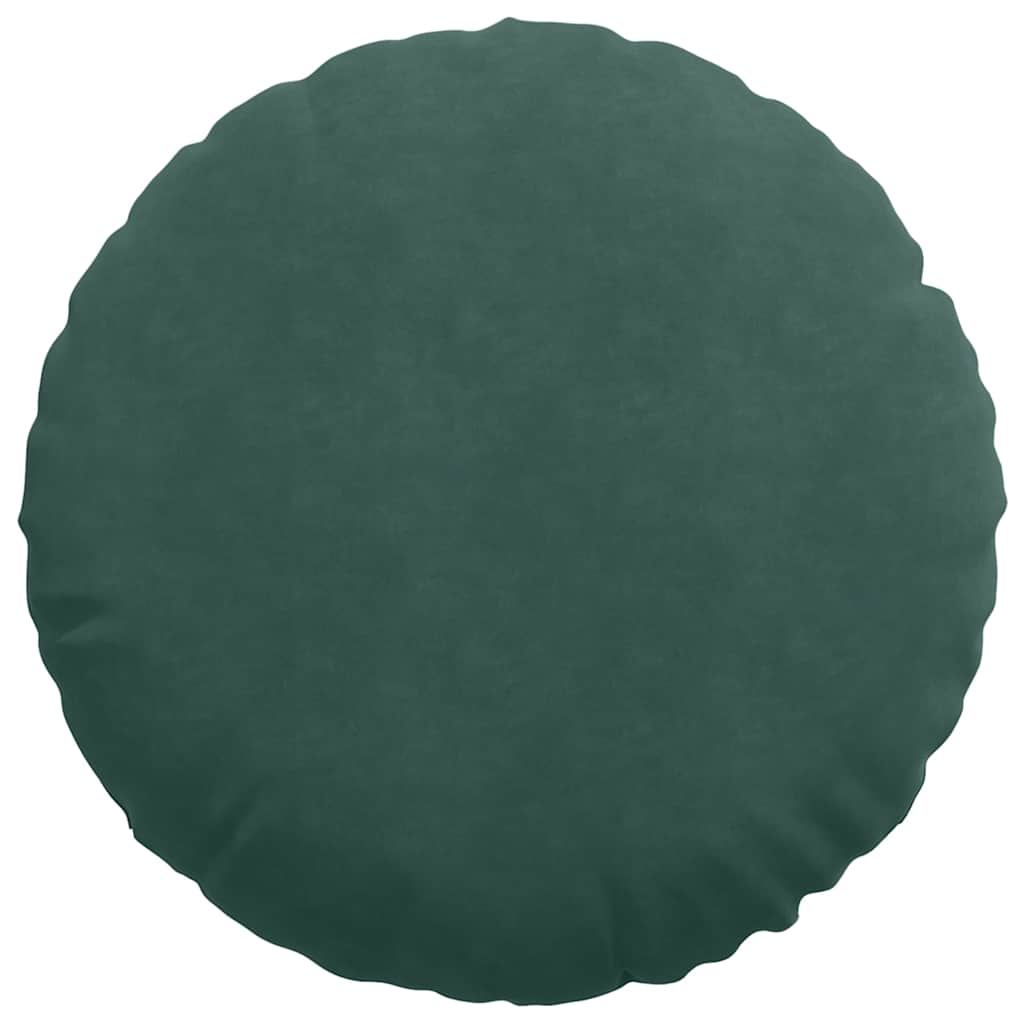 Jastučići za sjedenje 2 pcs Tamnozelena Ø60 x 21 cm Baršun