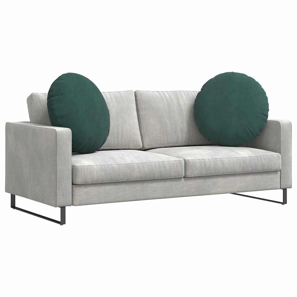 Jastučići za sjedenje 2 pcs Tamnozelena Ø60 x 21 cm Baršun