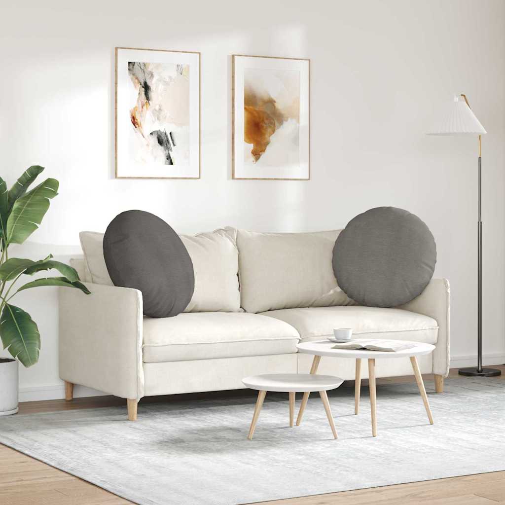 Jastučići za sjedenje 2 pcs Svijetlo siva Ø60 x 21 cm