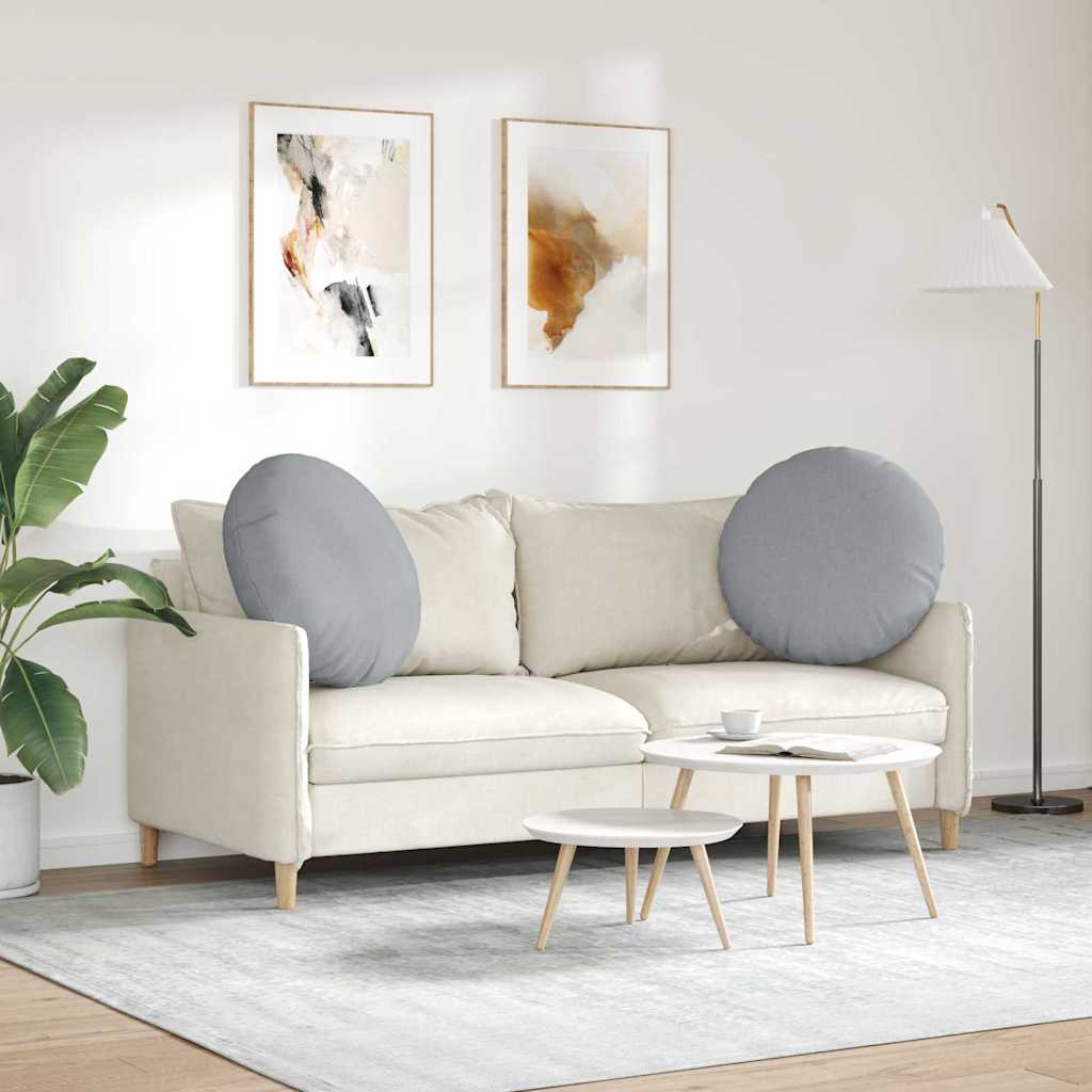 Jastučići za sjedenje 2 pcs Svijetlo siva Ø80 x 29 cm tkanina