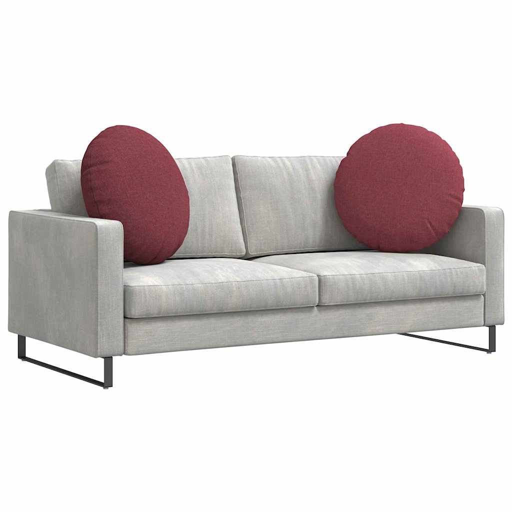 Jastučići za sjedenje 2 pcs Vinska crvena Ø80 x 29 cm tkanina