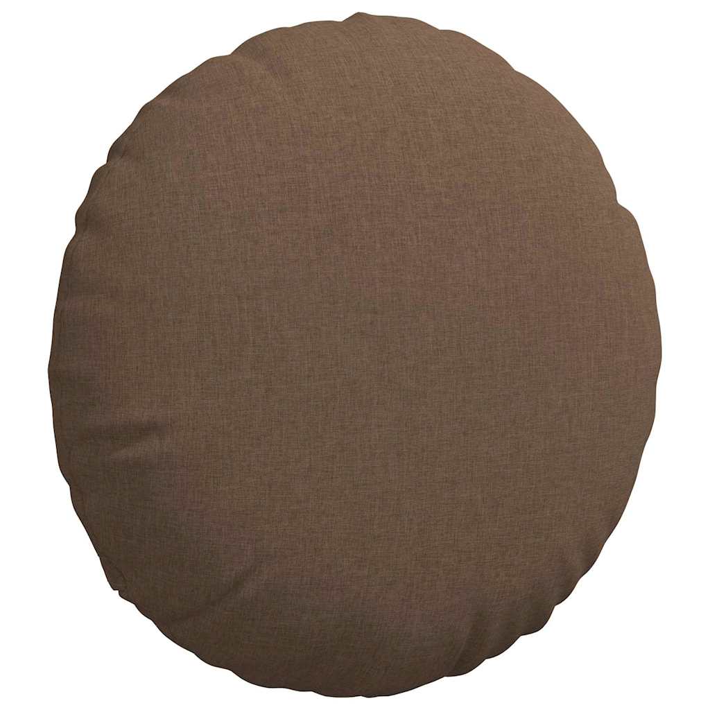 Jastučići za sjedenje 2 pcs Smeđa Ø80 x 29 cm tkanina