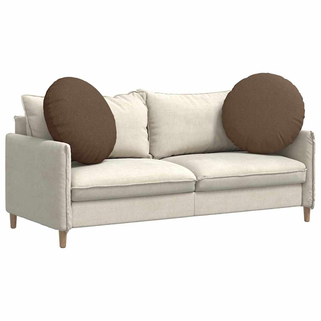 Jastučići za sjedenje 2 pcs Smeđa Ø80 x 29 cm tkanina