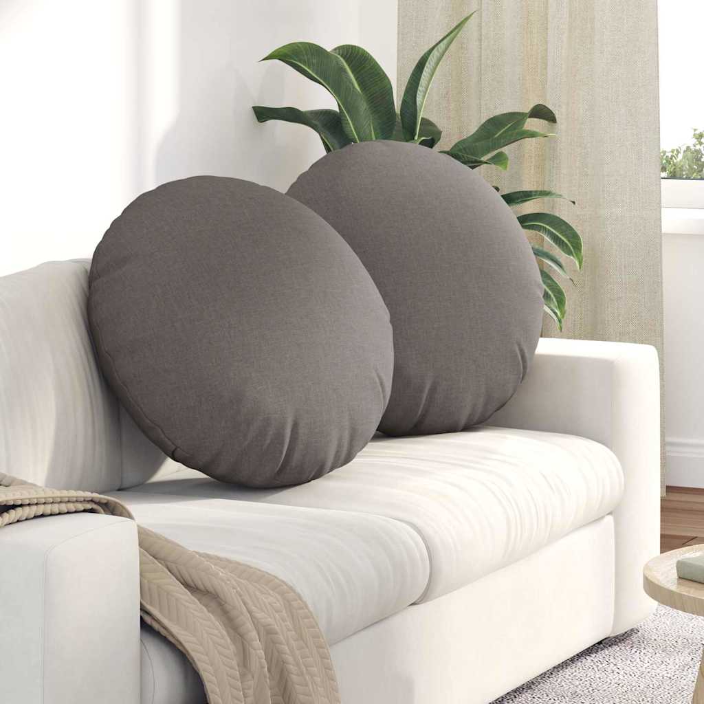Jastučići za sjedenje 2 pcs Sivo-smeđa Ø80 x 29 cm tkanina