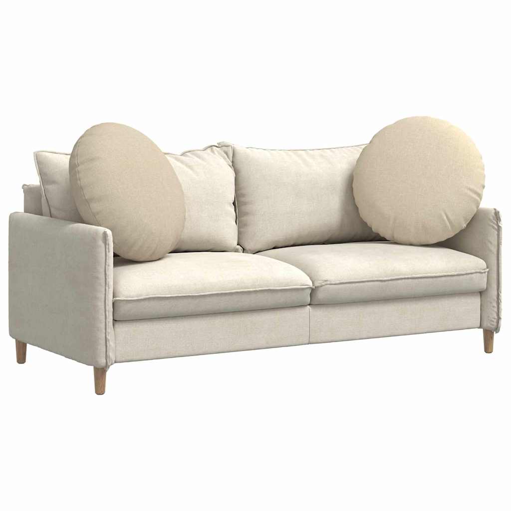 Jastučići za sjedenje 2 pcs Krema Ø80 x 29 cm tkanina