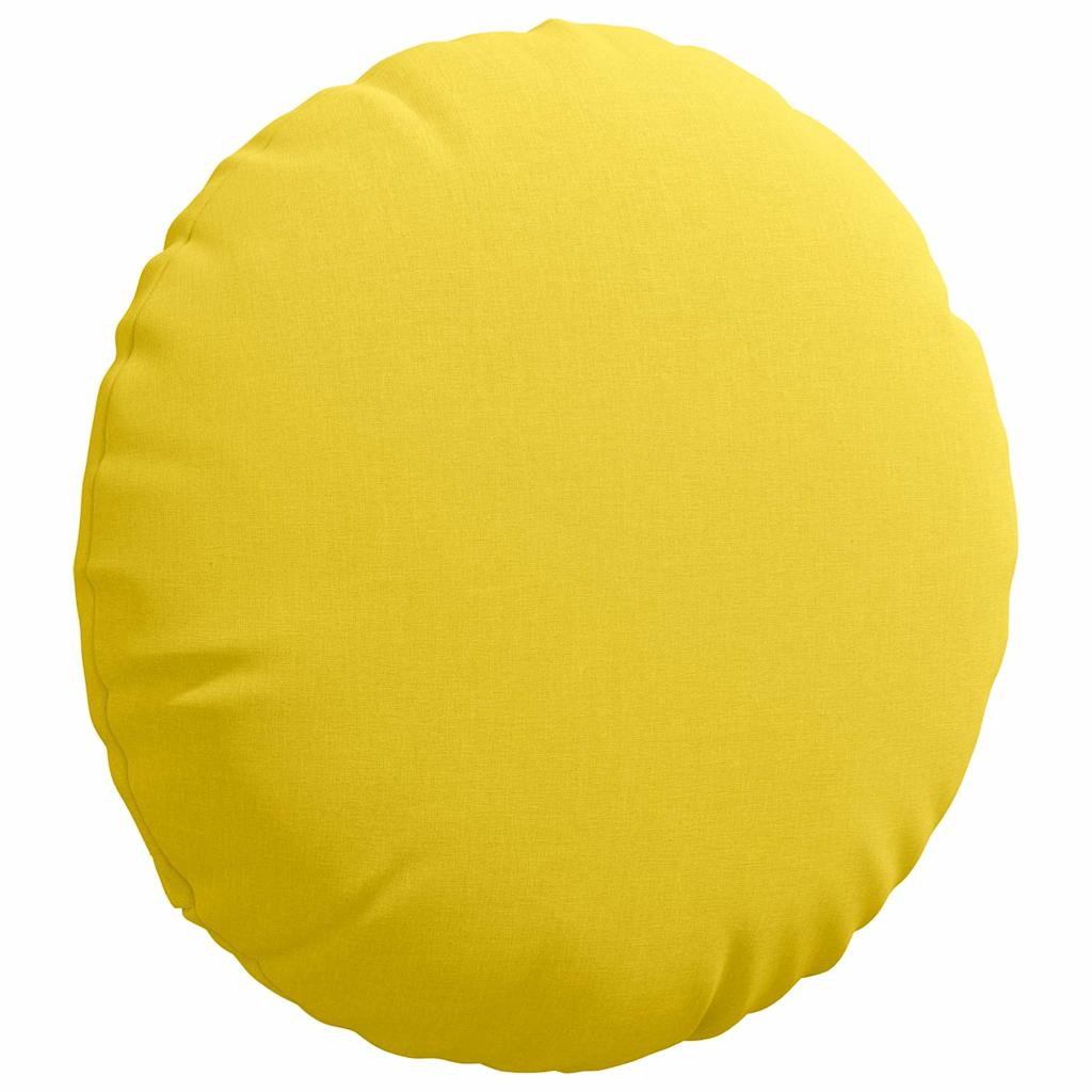 Jastučići za sjedenje 2 pcs Svijetlo žuta Ø80 x 29 cm tkanina