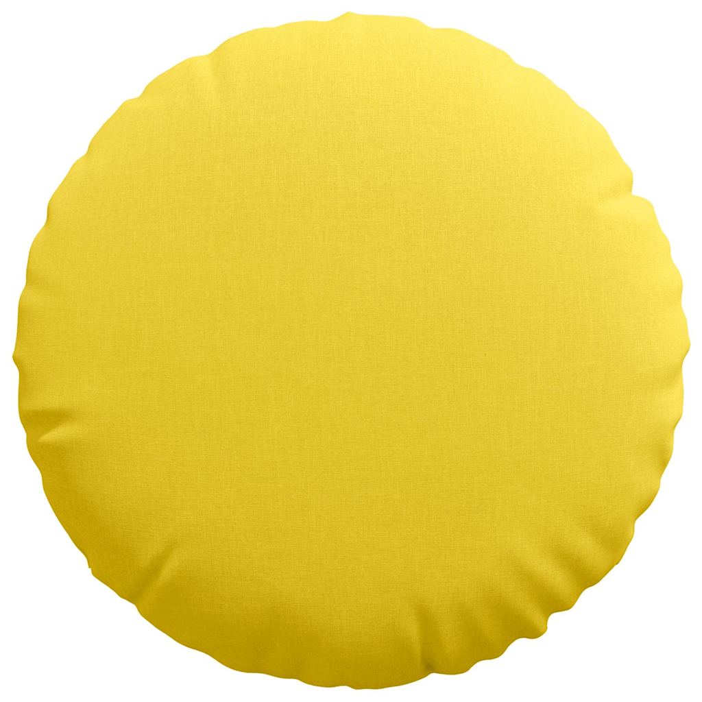Jastučići za sjedenje 2 pcs Svijetlo žuta Ø80 x 29 cm tkanina
