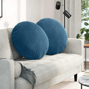Jastučići za sjedenje 2 pcs Plava Ø 80 x 29 cm Baršun