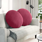 Jastučići za sjedenje 2 pcs Vinska crvena Ø 80 x 29 cm Baršun