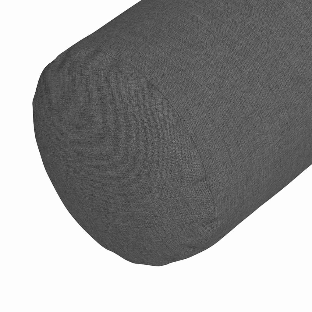 Valjkasti jastučići 2 pcs Tamno siva Ø 15 x 40 cm tkanina