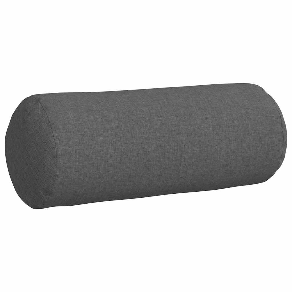Valjkasti jastučići 2 pcs Tamno siva Ø 15 x 40 cm tkanina