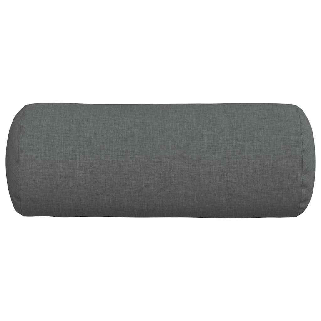 Valjkasti jastučići 2 pcs Tamno siva Ø 15 x 40 cm tkanina