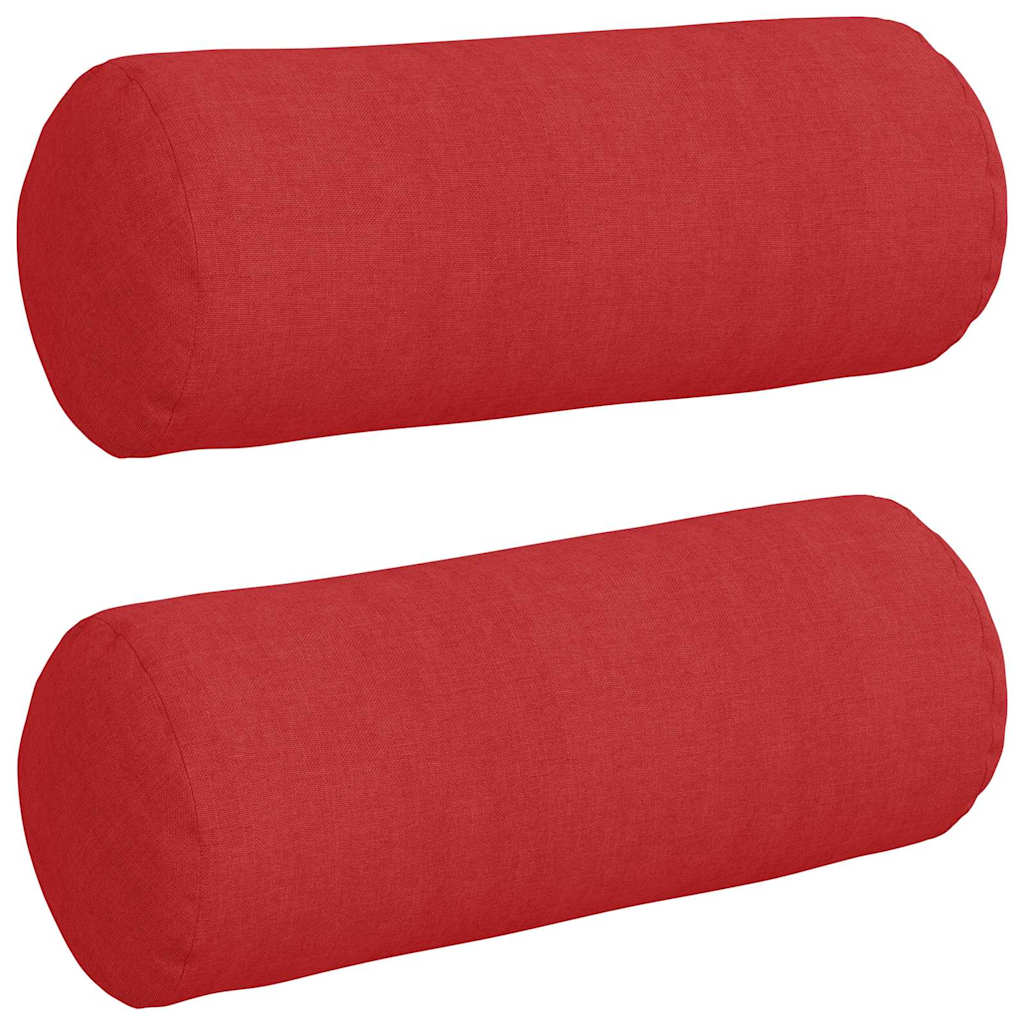 Valjkasti jastučići 2 pcs Crvena Ø 15 x 40 cm tkanina