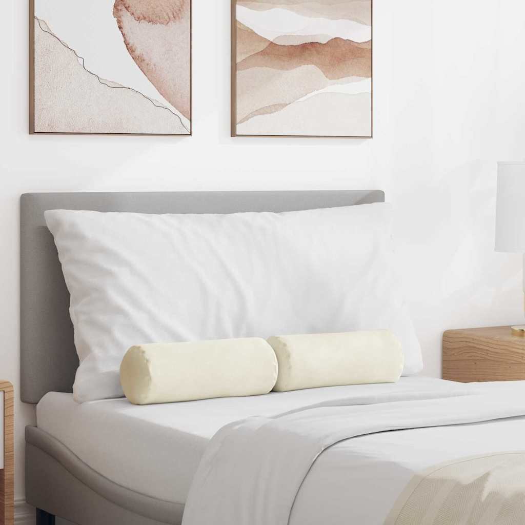 Valjkasti jastučići 2 pcs Krema Ø 15 x 40 cm Kordura tekstil