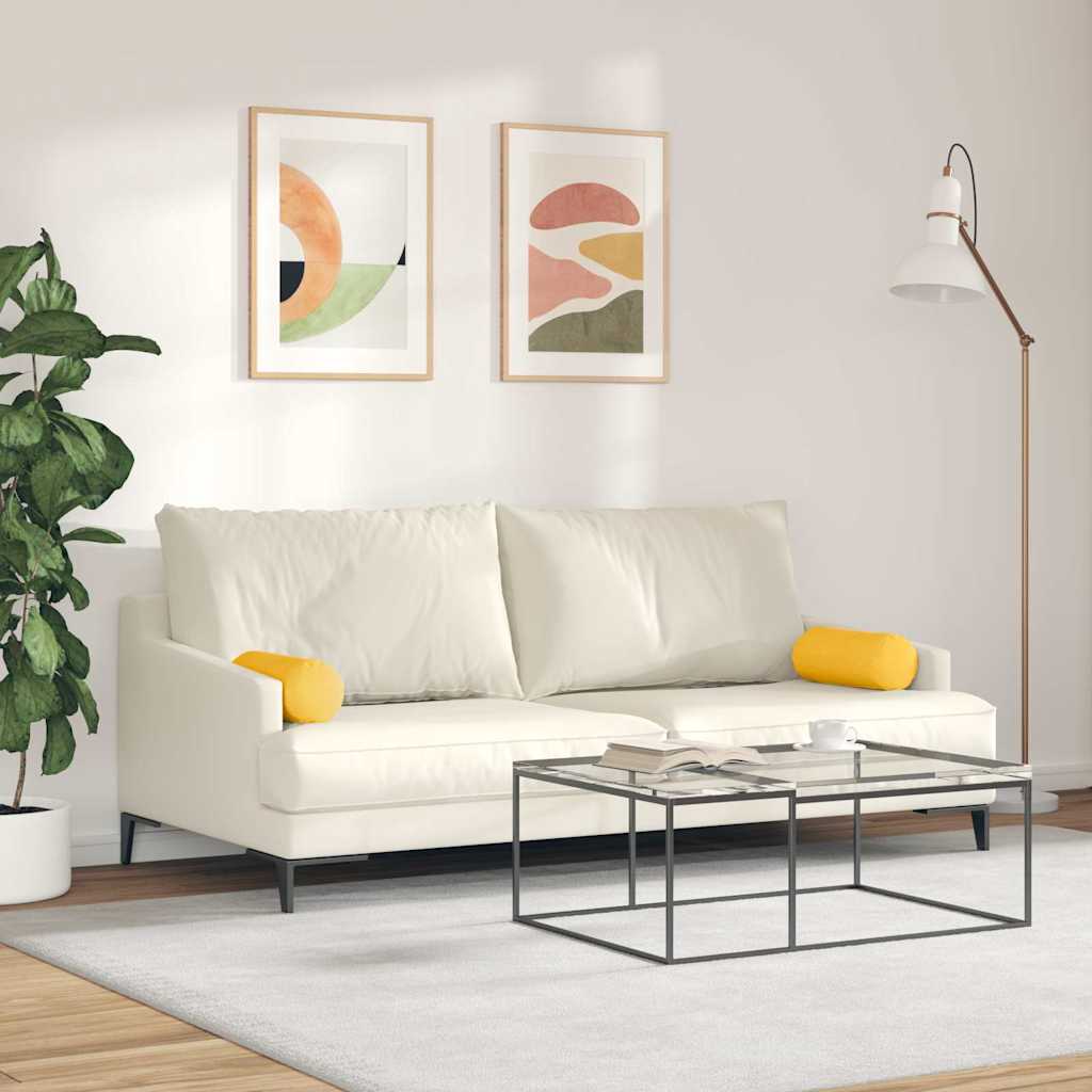 Valjkasti jastučići 2 pcs Svijetlo žuta Ø 15 x 40 cm